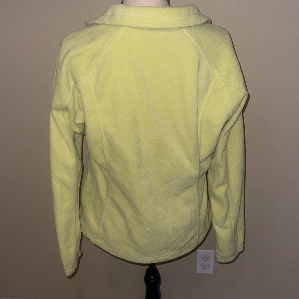 Columbia yellow zip up fleece jacket size medium - Picture 3 of 4